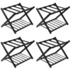 Tangkula Luggage Rack (Set of 4), Folding Metal Suitcase