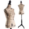 Female Mannequin Torso Dress Form Black Tripod