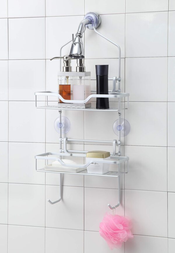 Aluminum Shower Caddy Over The Shower Head/Over The Door