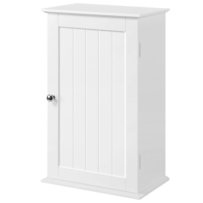 Wall Mounted Single Door 3 Tier Adjustable Storage Shelf