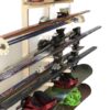 Freestanding Ski Rack for: Snowboards, Skis, Skateboards, Scooters