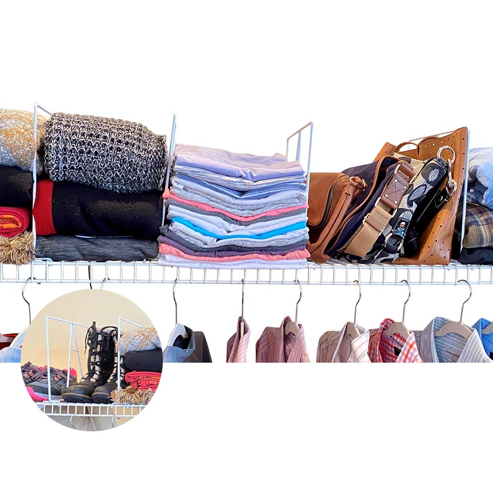 Evelots Closet Wire Shelf Divider-New & Improved-Separator