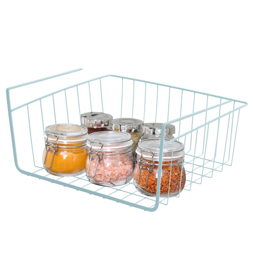 Smart Design Undershelf Storage Basket - Small - Snug Fit Arms