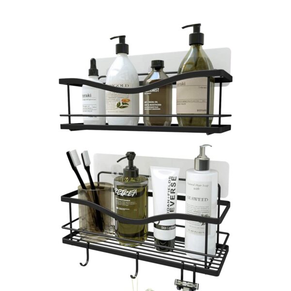 No Drilling Traceless Adhesive Bathroom Storage Organizer