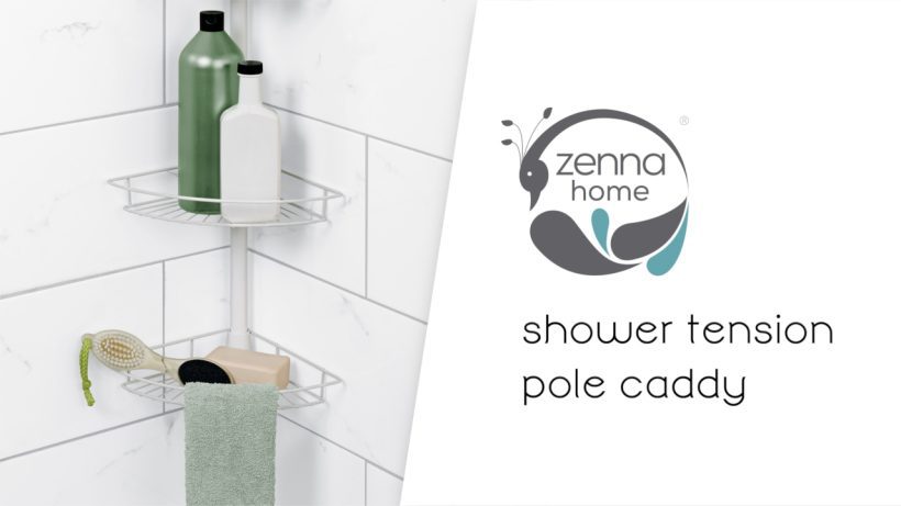 Zenna Home Pole Shower Caddy, White