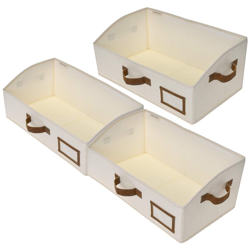 StorageWorks Closet Baskets, Canvas Baskets for Closet Shelves