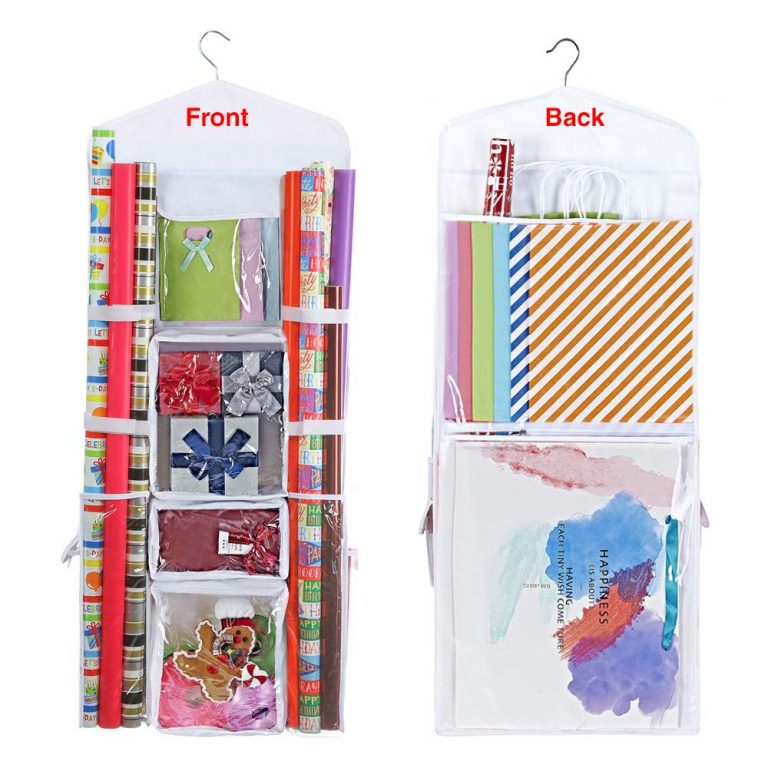 Organize Your Gift Wrap Effortlessly - Hanging Gift Wrap Storage Organizer Bag