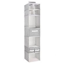 Shelf with 3 Foldable Drawers Nursery Closet Organizer