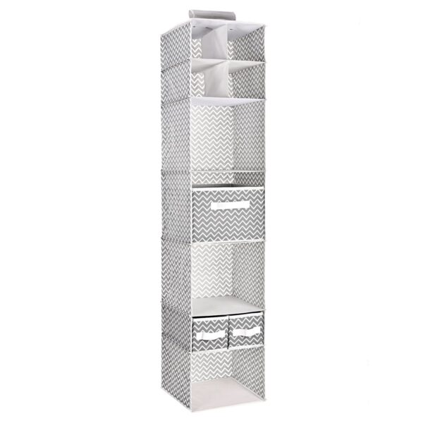 Shelf with 3 Foldable Drawers Nursery Closet Organizer