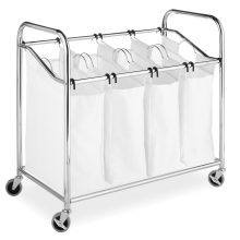 Whitmor 4 Section Rolling Laundry Sorter