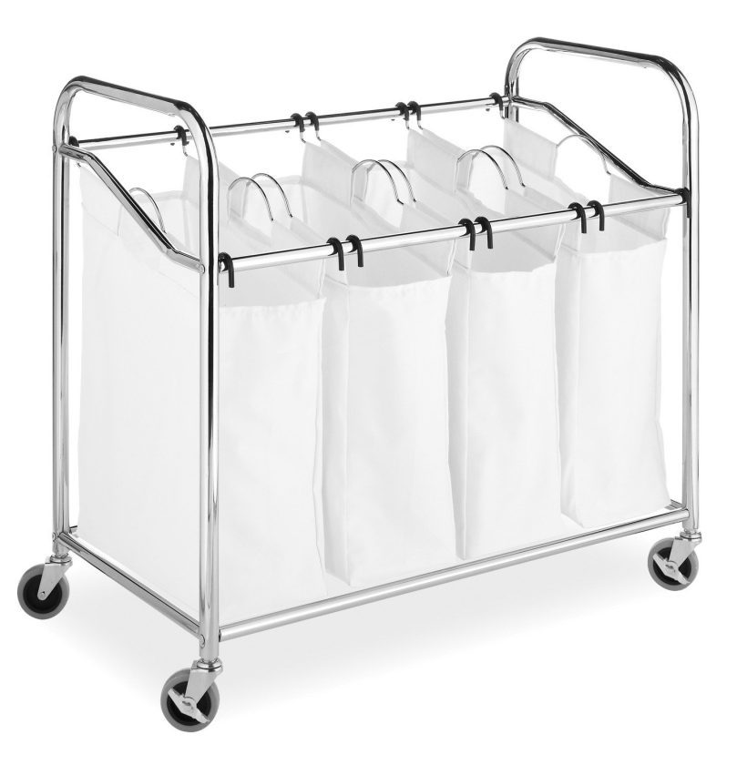 Whitmor 4 Section Rolling Laundry Sorter