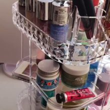 Bathroom Shelf Revolving Countertop Tower Display Case