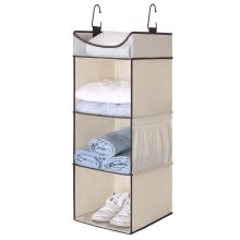 3-Shelf Hanging Closet Organizer Hanging Closet Shelves with Top Shelf