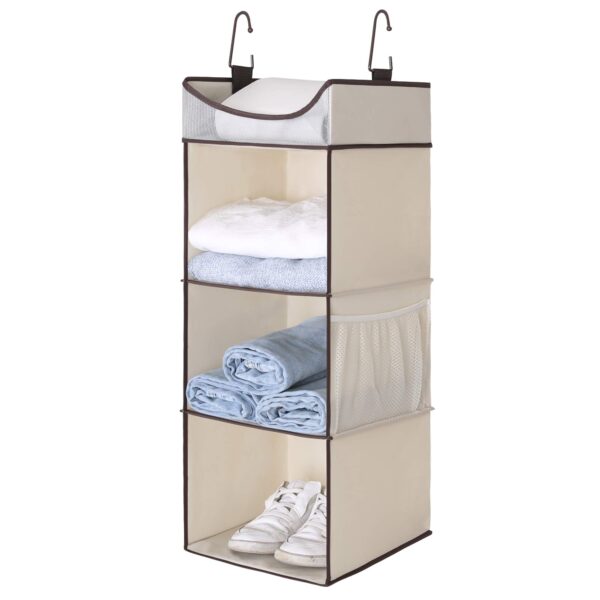3-Shelf Hanging Closet Organizer Hanging Closet Shelves with Top Shelf