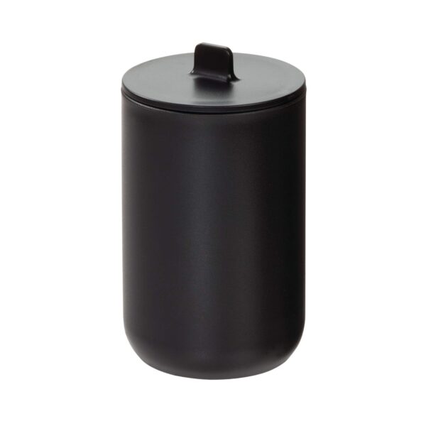 Matte Black Canister Jar with Lid: The Stylish Solution for Your Home Organization Needs! 🖤