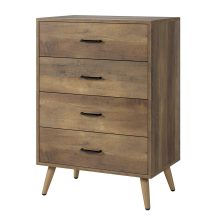 HOMECHO 4-Drawer Dresser, Rustic Wood Chest