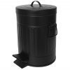 Autumn Alley Black Bathroom Trash Can with Lid