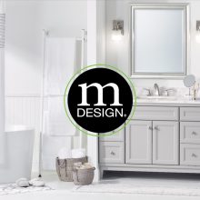 mDesign Modern Bathroom Storage and Toilet Brush Set