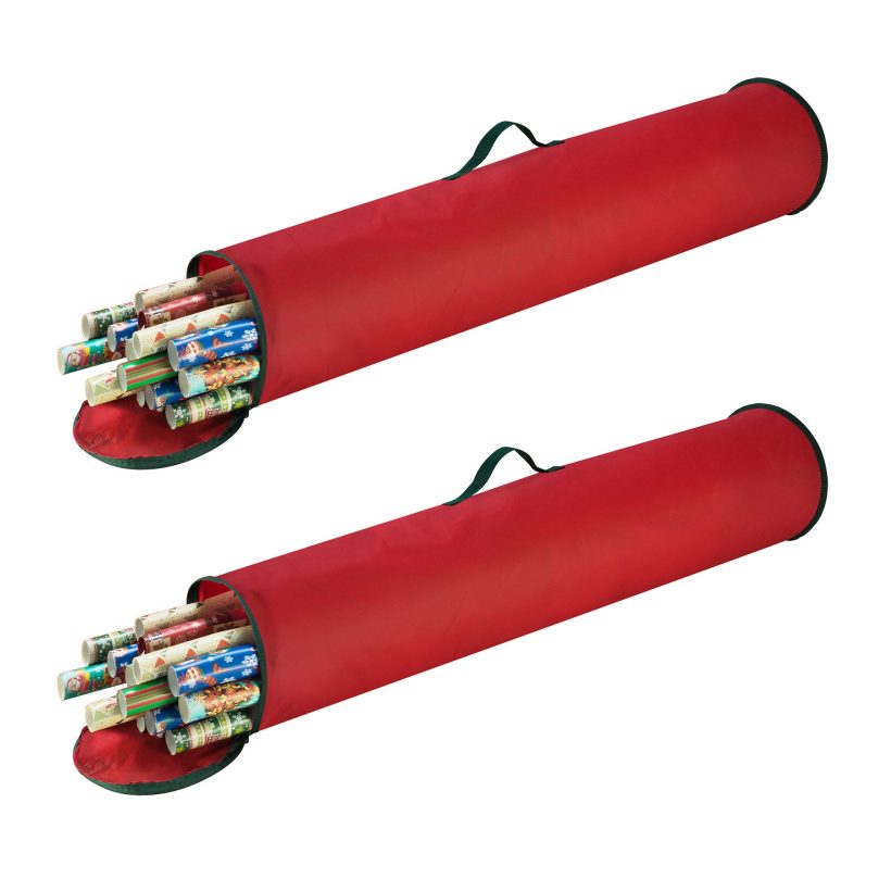 Paper Gift Wrap Storage Bag Red
