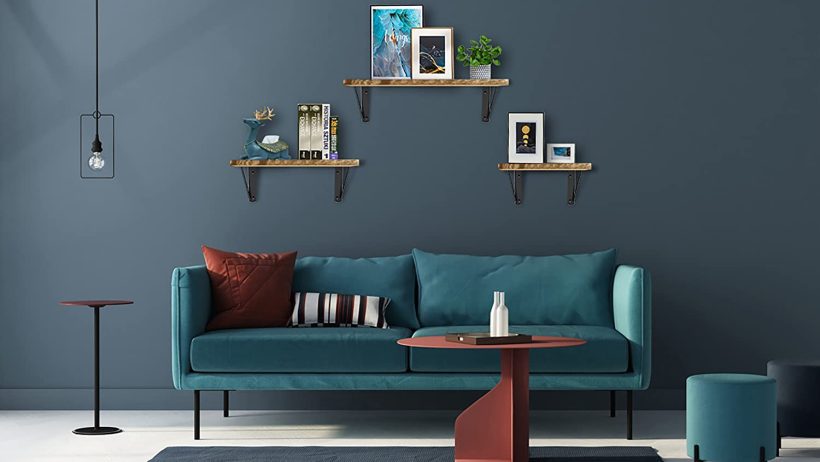 AIBORS Floating Shelves for Wall, Rustic Wood Wall Shelves Decor Set