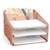 File Holder Organzier with 3 Letter Tray