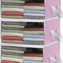 Simple Houseware 3 Pack Foldable Closet Organizer