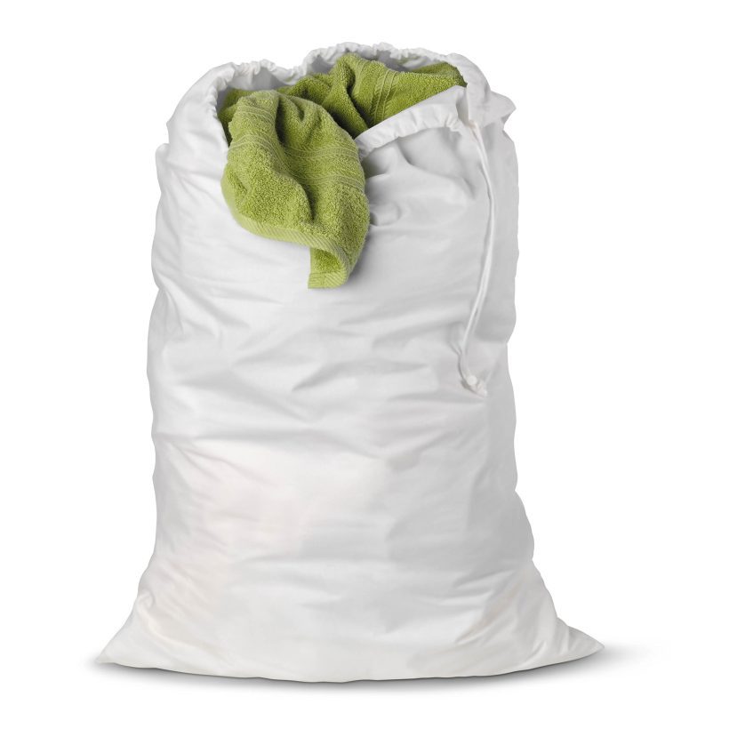 Honey-Can-Do Cotton Laundry Bag, White, One Size