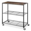 Whitmor Modern Industrial Rolling Storage Shelves