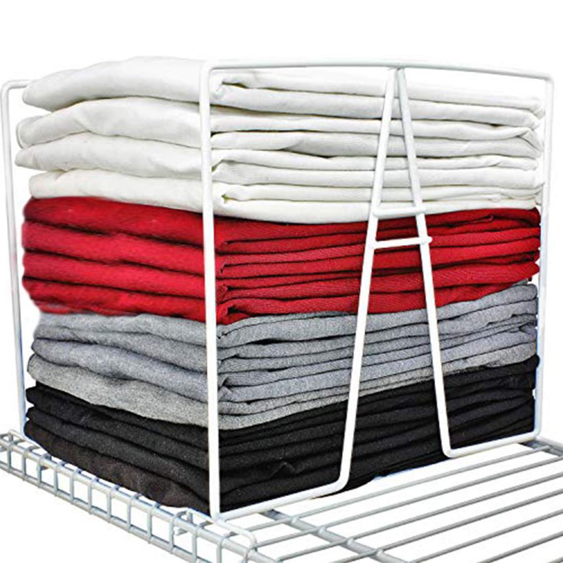 TitanSecure White Wire Shelf Dividers for Closets