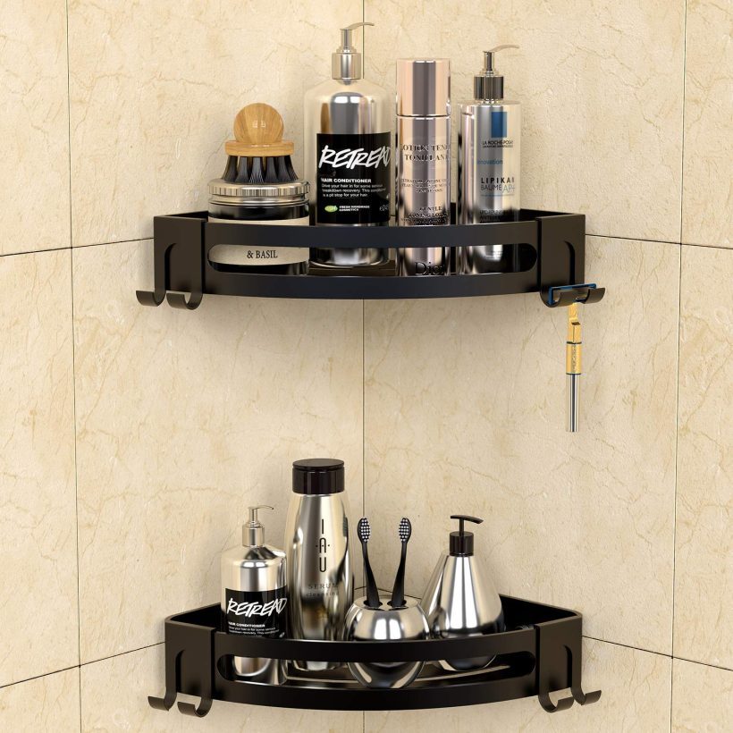 Bathroom Shelf Wall Mounted with Razor Holder