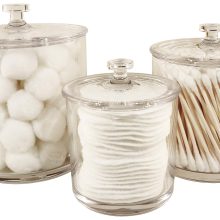 Premium Acrylic Apothecary Jars Set of 3 Canisters with Lids