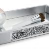 DWELLZA Silver Mosaic Vanity Mirror Tray for Dresser