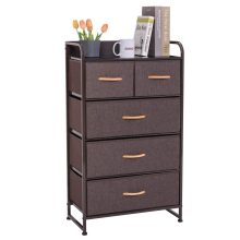 DHMAKER Tall Dresser Storage Chest, 4-Tier 5-Drawer