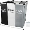 Moloni 150L 3 Sections Laundry Hamper Basket Sorter