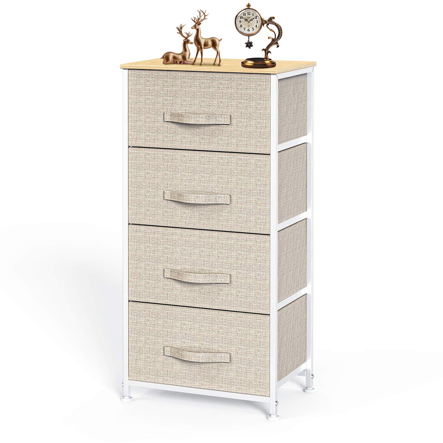 4 Drawer Fabric Dresser Storage Tower