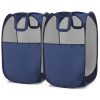 Foldable Pop-Up Mesh Hamper with Reinforced Carry Handles