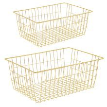 iPEGTOP Wire Storage Baskets, Large Farmhouse Metal Basket