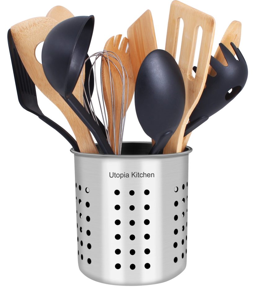 Kitchen Stainless Steel Cooking Utensil Holder
