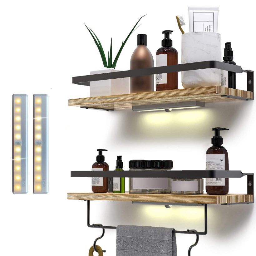 Rustic Floating Shelves Wall Mounted Set