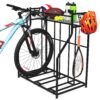 BirdRock Home 3 Bike Stand Rack with Storage
