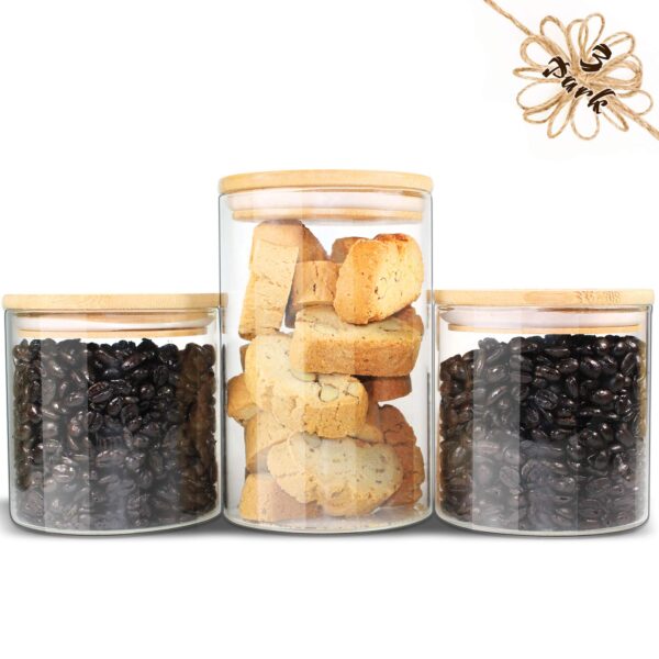 Glass Jars with Bamboo Lids Urban Green