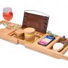 Bamboo Bathtub Tray - Perfect Expandable Bathtub Caddy