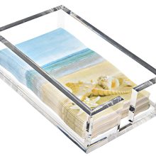 Acrylic Guest Towel Holder for Bathroom Paper Napkin Hand Towels