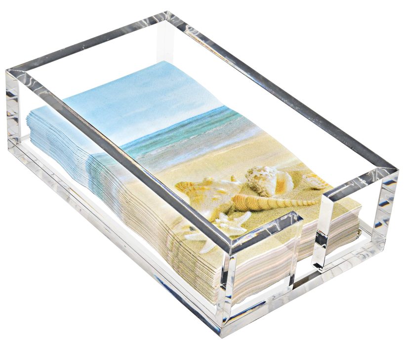 Acrylic Guest Towel Holder for Bathroom Paper Napkin Hand Towels