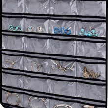 MISSLO Hanging Jewelry Organizer with Rotating Hanger Dual Sides