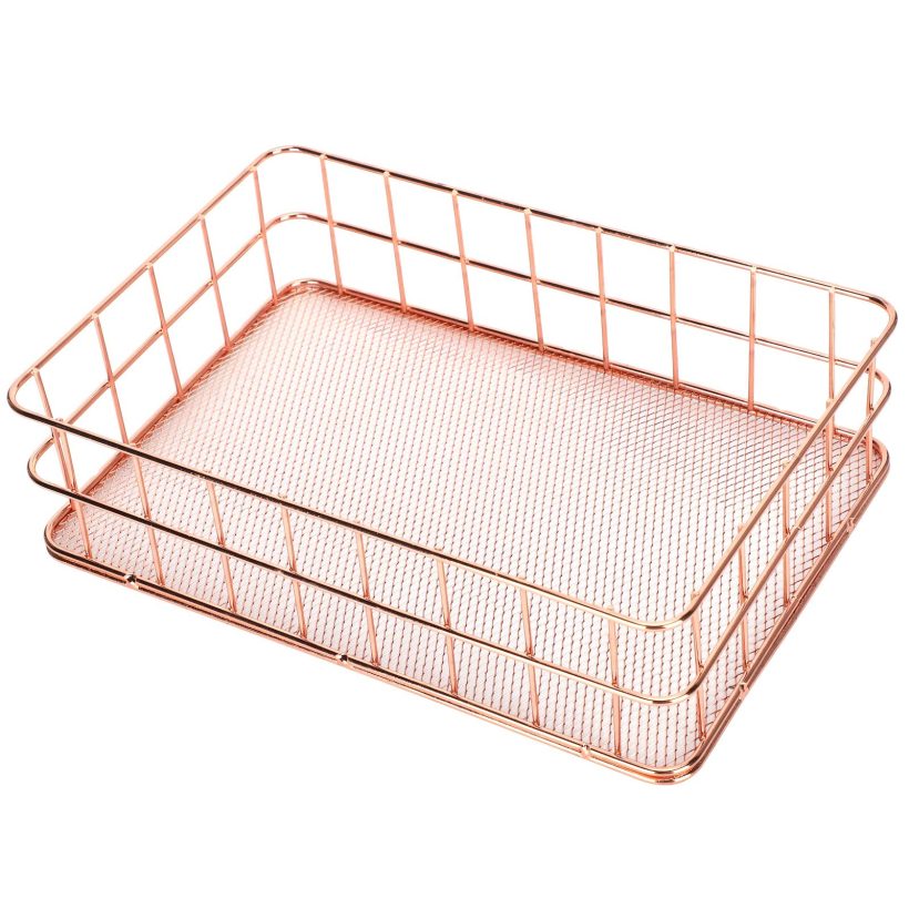 Stainless Steel Metal Wire Storage Baskets for Kitchen Shelf