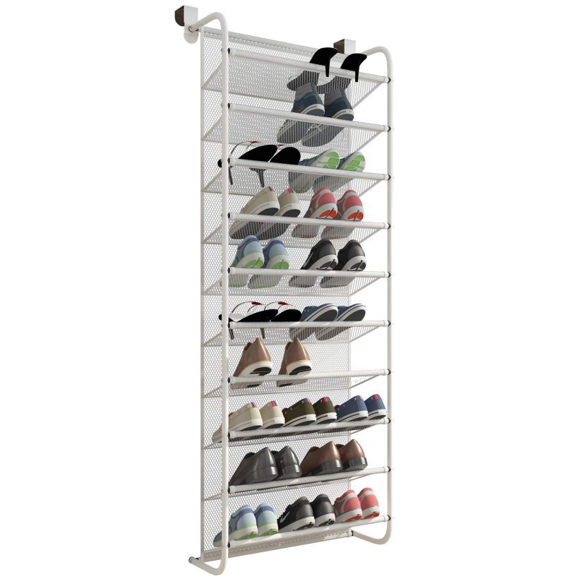 TZAMLI 10-Tier Shoe Rack Over The Door Shoe Organizer