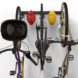 Koova Wall Mount Bike Storage Rack Garage Hanger for 3 Bicycles