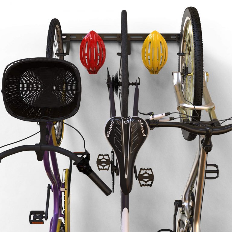 Koova Wall Mount Bike Storage Rack Garage Hanger for 3 Bicycles