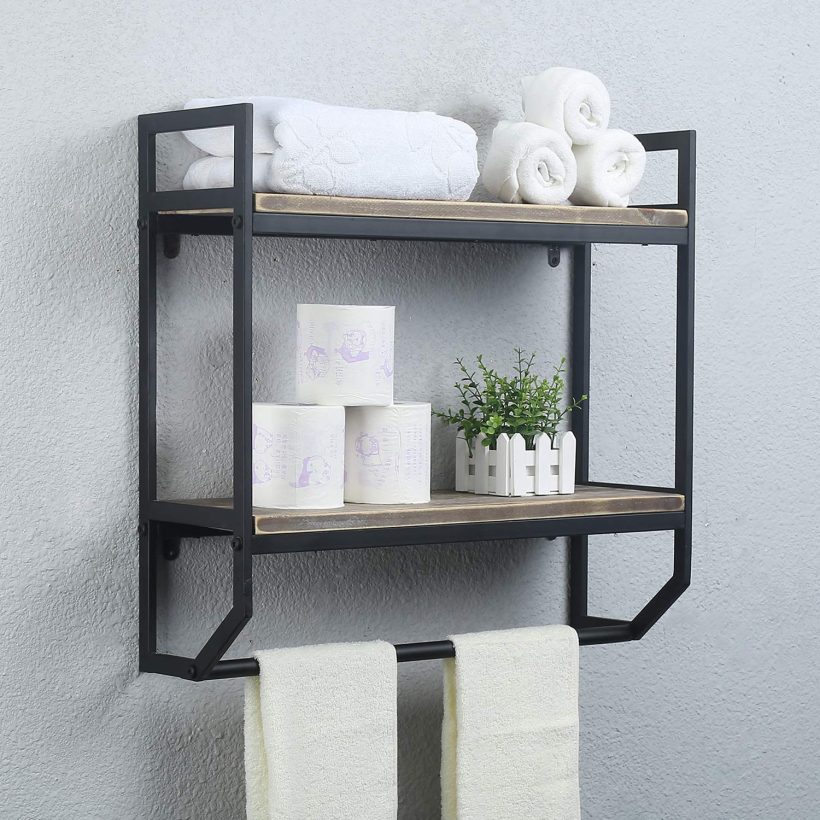 Rustic Bathroom Shelves Wall Mounted